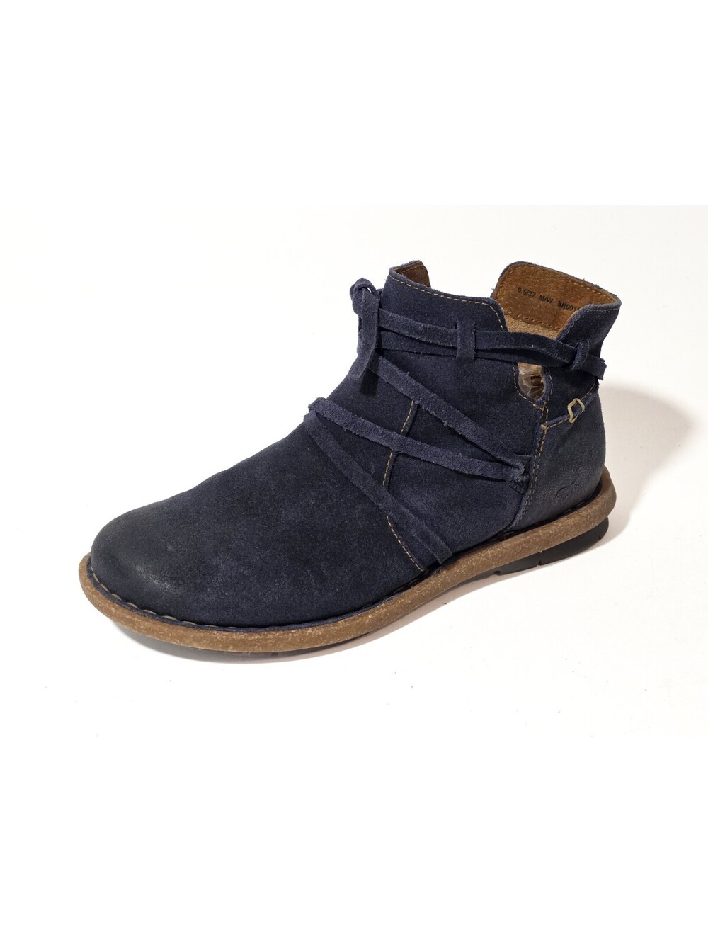 BORN tarkiln boots ankle boots booties blue zip up women's 6.5 M/W READ